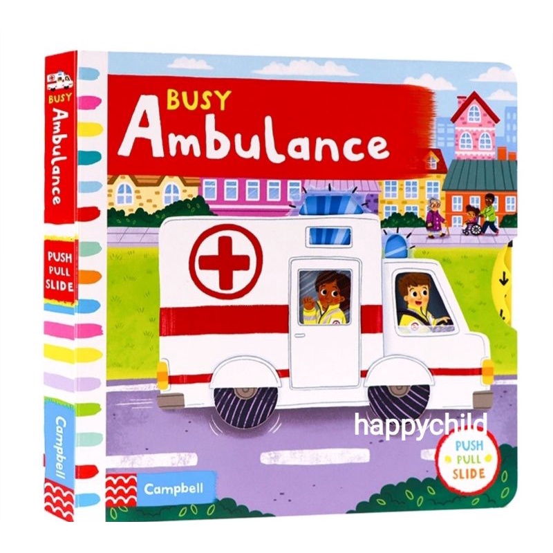 original busy Ambulance buku Campbell board book buku anak buku happychild