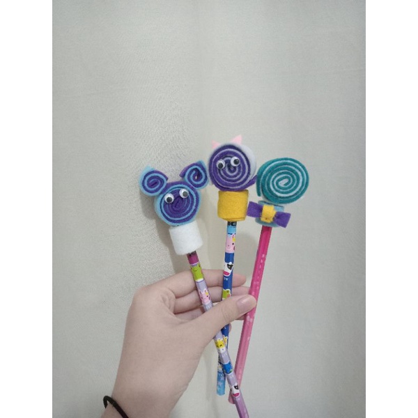 

pensil batang 2B hiasan flanel karakter stationery