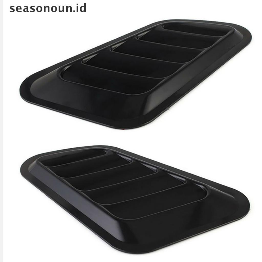 (seasonoun) Cover Ventilasi Udara Kap Mesin Mobil Universal Warna Hitam Glossy