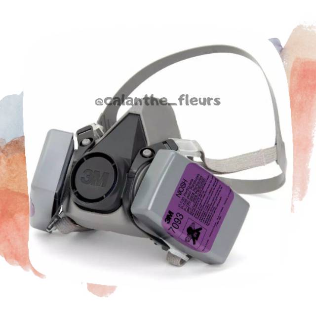 3M 6200 RESPIRATOR HALF FACE + 3M 7093 PARTICULATE FILTER NIOSH P100