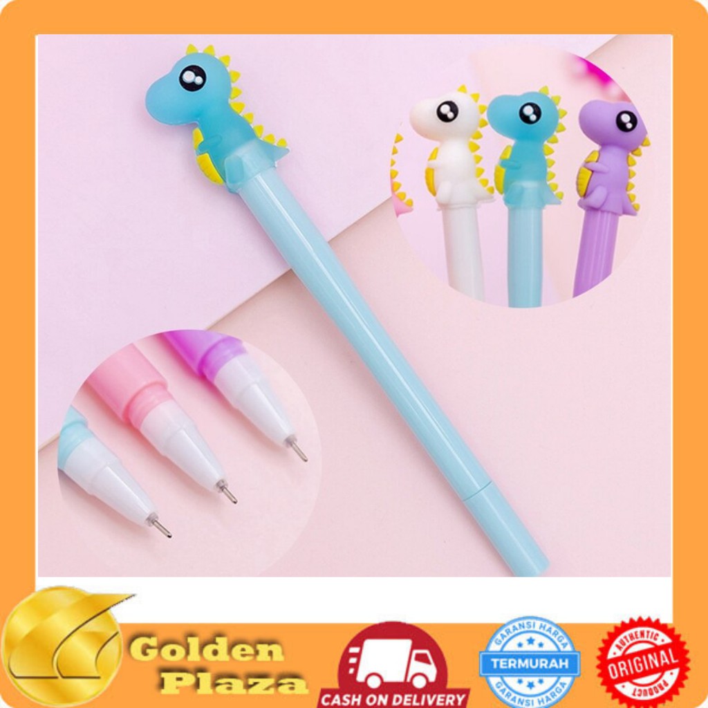 

[1KG = 81PCS] GP 443 COD Pena LED Dinosaurus Lucu LED Light Illuminate Gel Pen Murah Produk Import