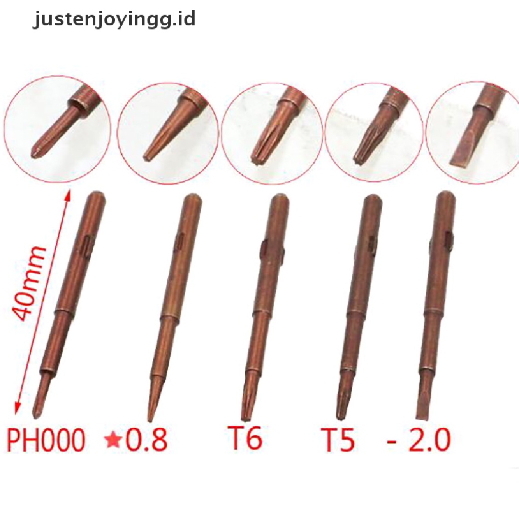 【justenjoyingg.id】 Multifunction mini Blade Screwdriver With Replacemet Head Anti Slip Repair tools .
