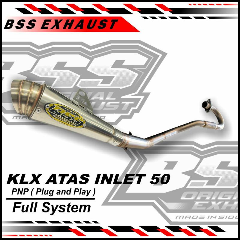 knalpot klx & dtraker keong inlet 50 atas original bss muffler
