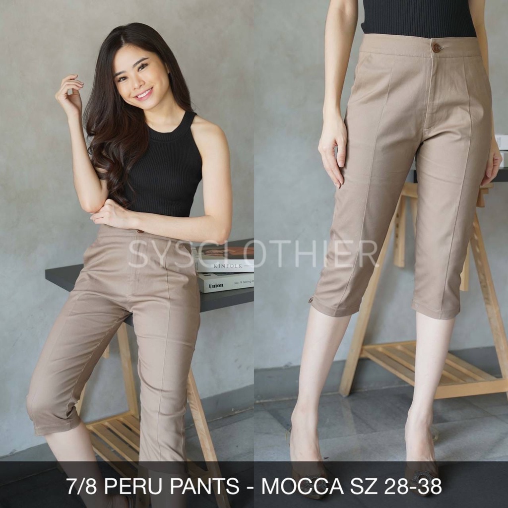 CELANA BAHAN WANITA 7/8 PERU PANTS  - SYSCLOTHIER