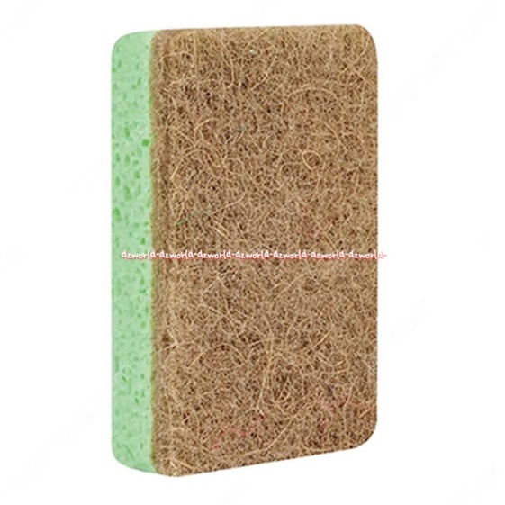 Proclean Spons 3pcs Scrubber Sisal Cellulose Sponge Spon Cuci Piring Coklat Hijau Serat Dari Tumbuhan Pro Clean