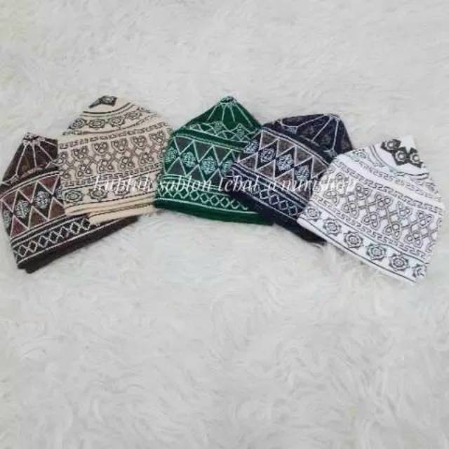 Kupluk Peci Elastis Motif Sablon Allsize