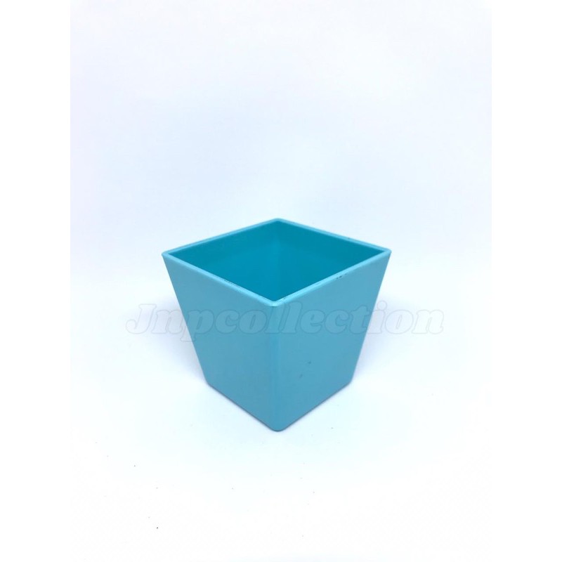 Jnpcollection Vas Bunga/Tanaman Melamin Kotak Kecil Warna Tosca