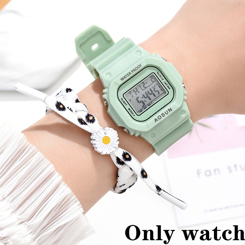 ✅COD [BBS] Jam Tangan Wanita Waterproof Digital Watch GD Same Paragraph Small Daisy Floral Motif Women