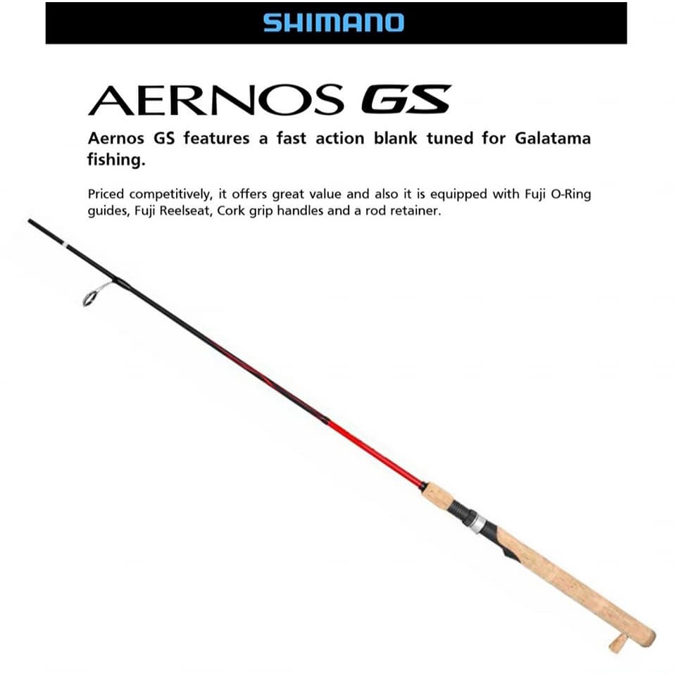 Rod SPINNING SHIMANO AERNOS GS 2022 S602M / 183cm (Line Test 6-12lbs)