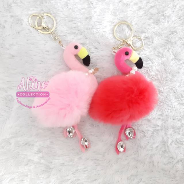 Ganci Bag Charms Flamingo gantungan tas gantungan kunci wangi