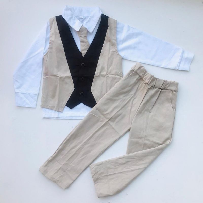 BAJU SETELAN JAS ANAK PESTA ROMPI VEST BAJU TUXEDO PESTA KONDANGAN ANAK LAKI-LAKI lengan panjang
