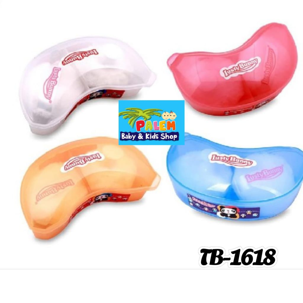 lusty bunny tempat bedak double kapsul/perlengkapan bayi