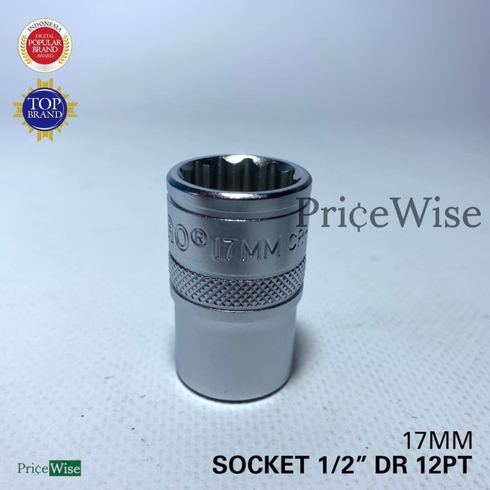 Mata Kunci Sok 1/2 Dr 12pt 17 Mm Tekiro / Mata Sock / Socket