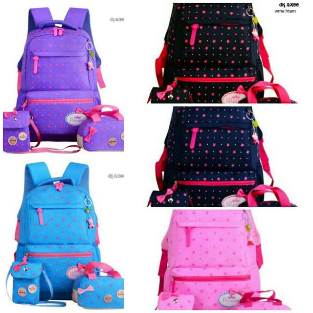 Ransel bintang tabur / ransel sekolah /backpack /ransel satu set murah