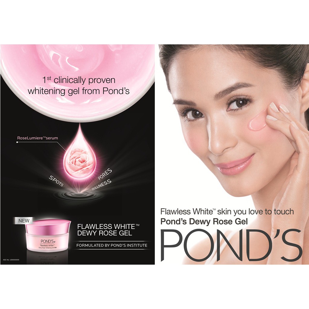 PONDS DEWY ROSE GEL FLAWLESS WHITE 50 gr KRIM CREAM PEMUTIH WAJAH MUKA AMAN ASLI ORIGINAL MURAH
