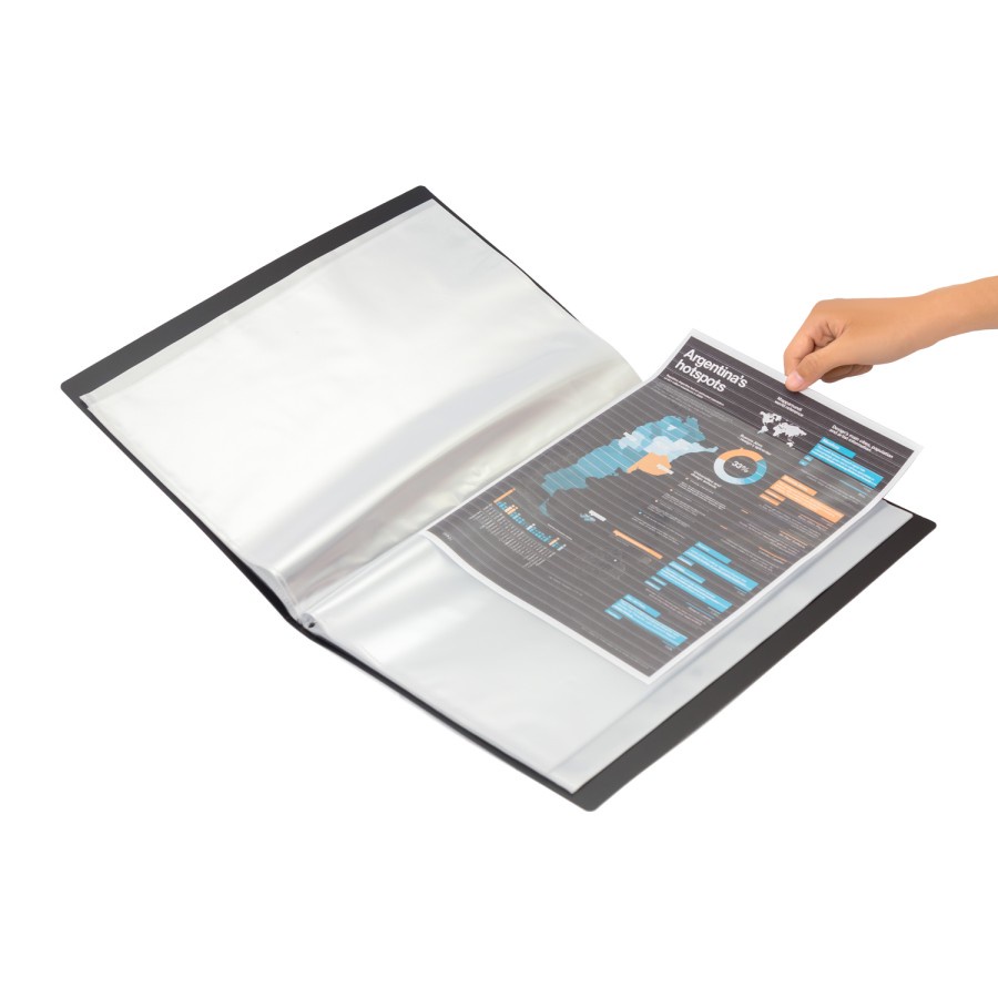 Bantex Display Book 60 Pockets Folio Black 3187 10