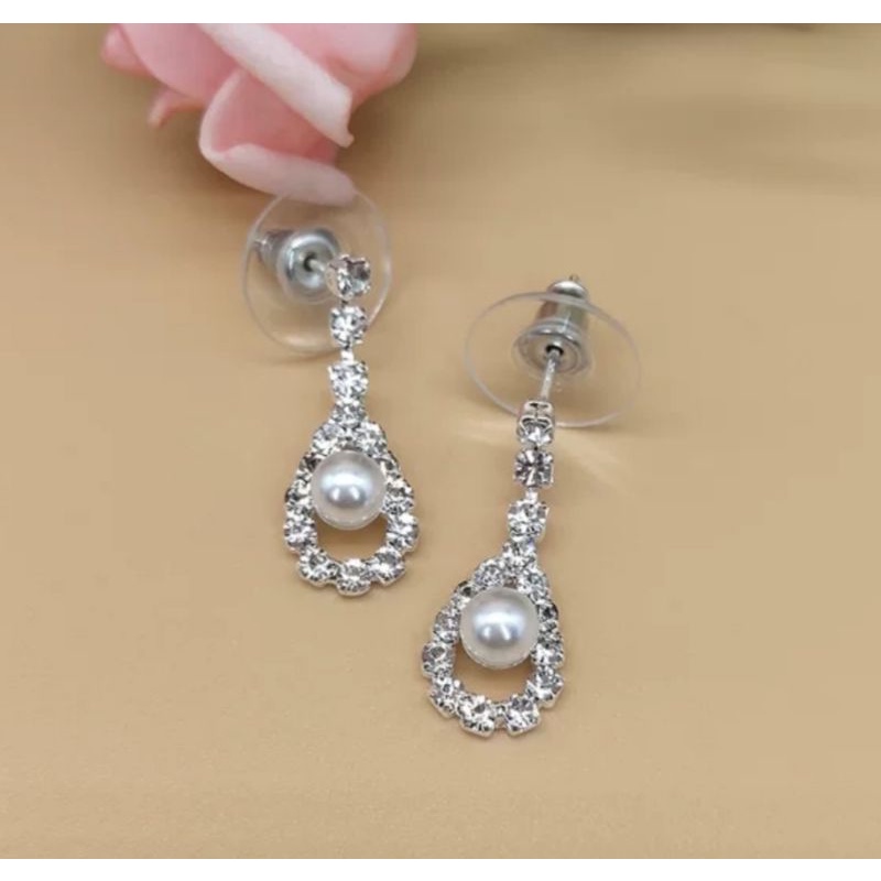 FASHION JEWELRY wanita set anting + kalung pesta wedding