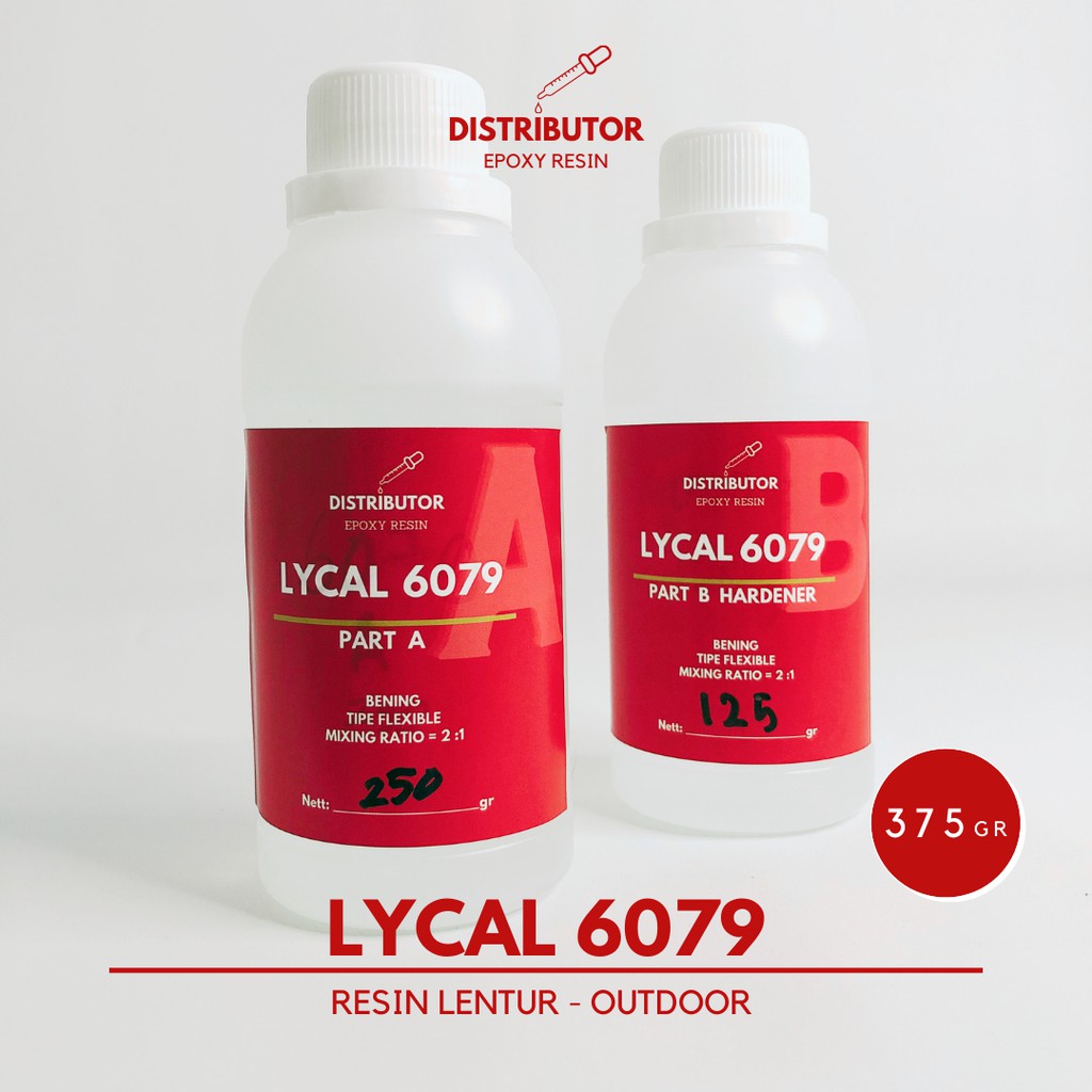 Resin bening Lycal (Lentur) flexible dgn Katalis - Lycal 6079 - 375 gr
