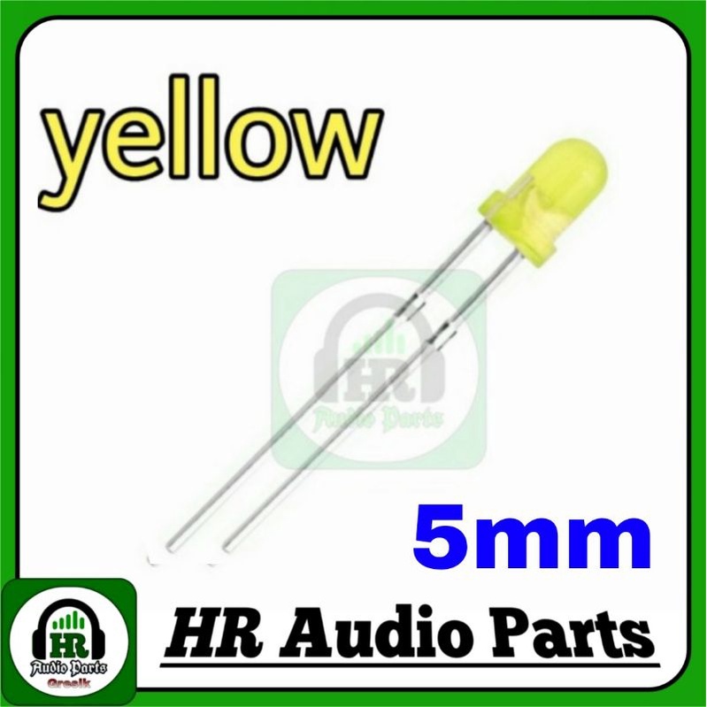 Led 5mm 5 mm Lampu LED Warna Biasa Merah Kuning Hijau Red Yellow Green