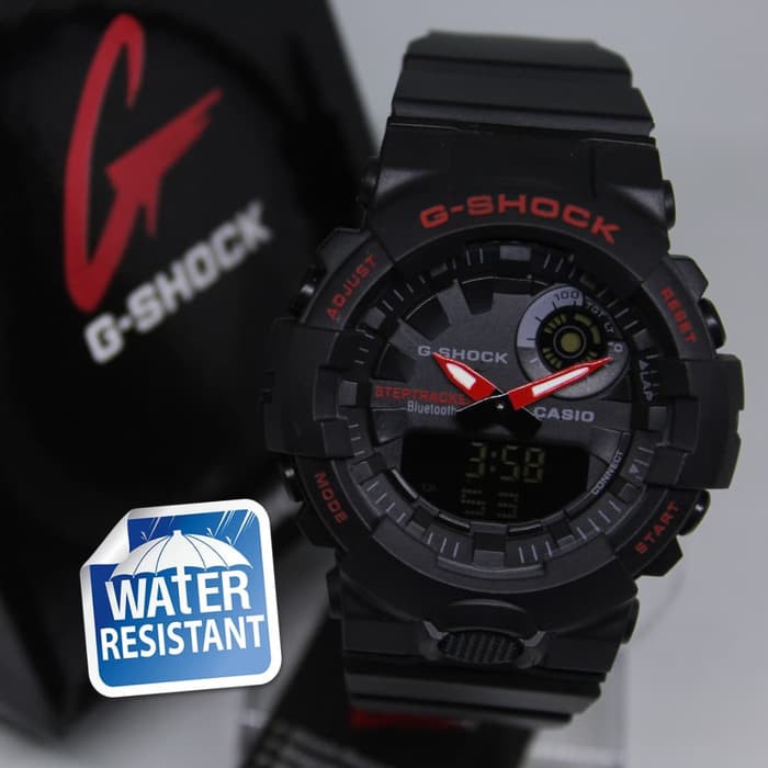 JAM TANGAN GS GBA 800 ANTI AIR BLACK LIST RED