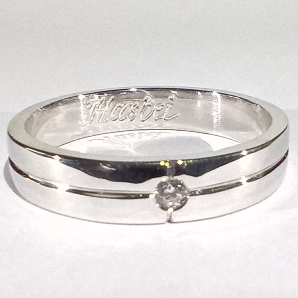 Bisa Pesan Model Garansi Silver Asli Cincin Perak Kawin Tunangan Nikah Gratis Ukir Tulis Nama Id129