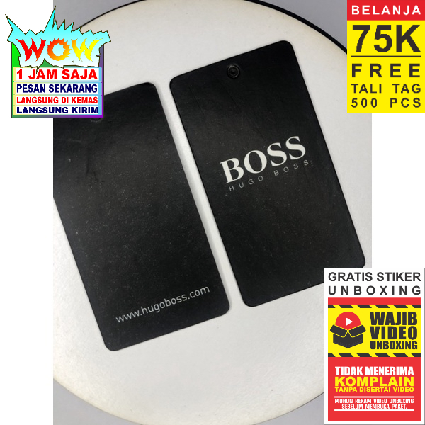 

HUGOBOSS LABEL TAG HANGTAG PREMIUM CO 1X DI KIRIM 600PCS