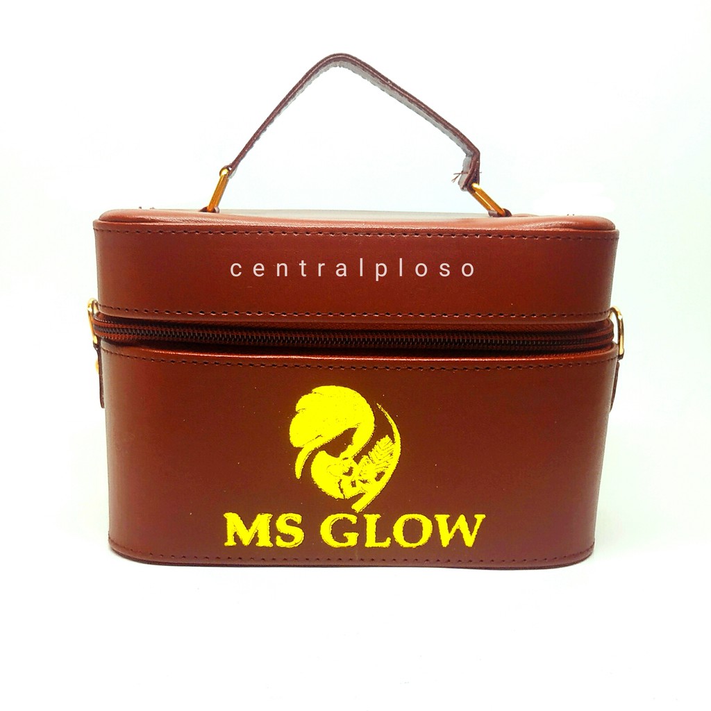 Tas Kosmetik MS GLOW Eksklusiv Box MakeUp Bisa Custom Nama Logo dan Ukuran tascp