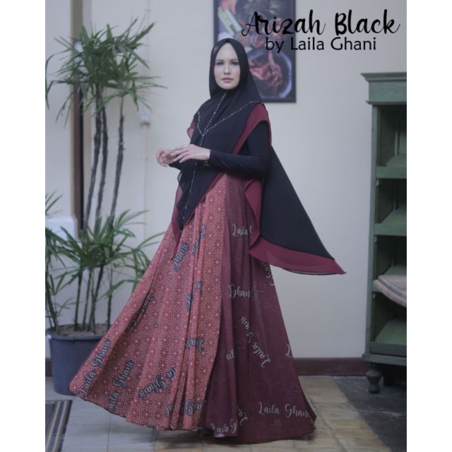 LAILA GHANI/Arizah set by Laila Ghani/gamis adem/gamis elegan