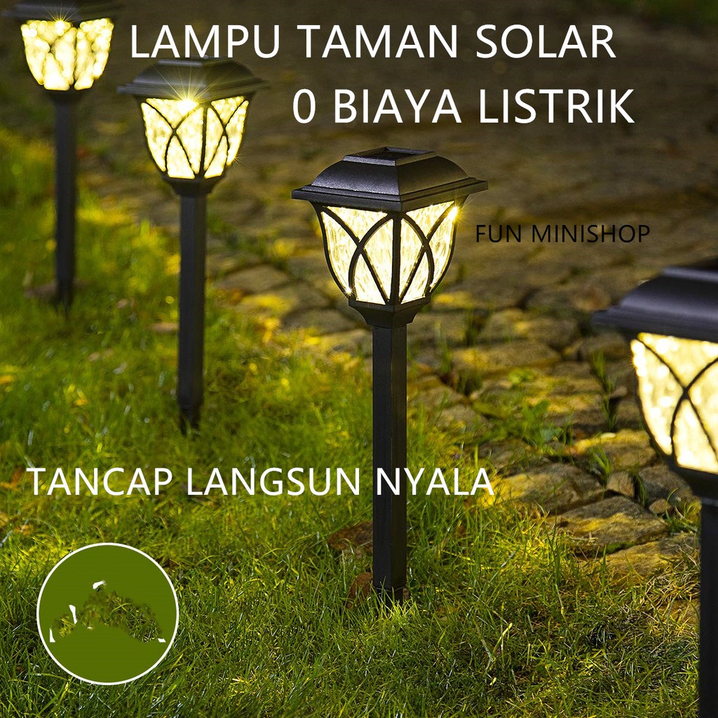 Lampu Taman Solar Tenaga Surya Lampu Taman Tancap Garden Lamp W2