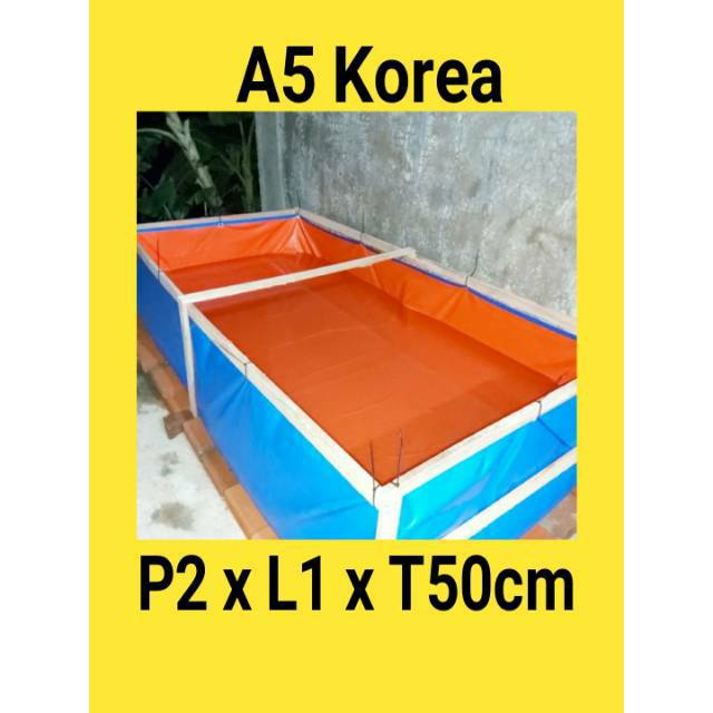 Terpal kolam/kolam terpal 2x1x50 A5 Korea