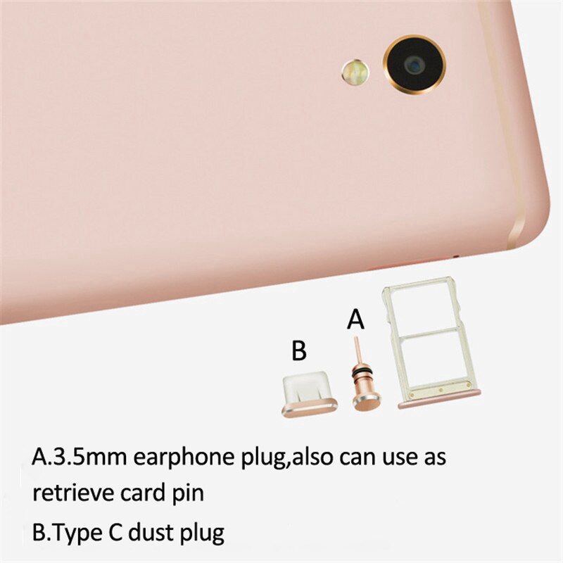 Metal Dust Plug For Type C Ear Charger Port Earplug 5 Colors