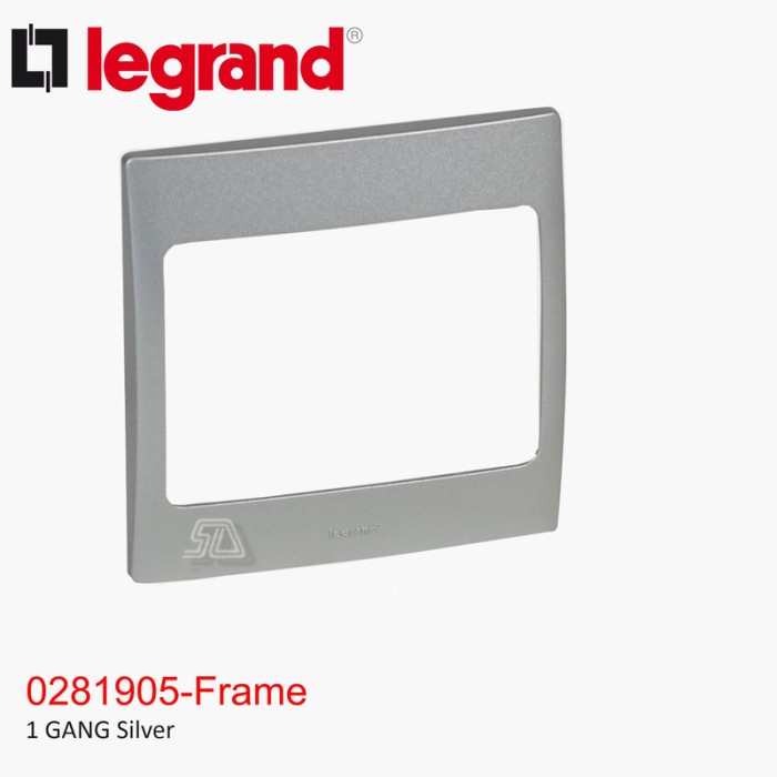 LEGRAND MALLIA FRAME 1 GANG SILVER