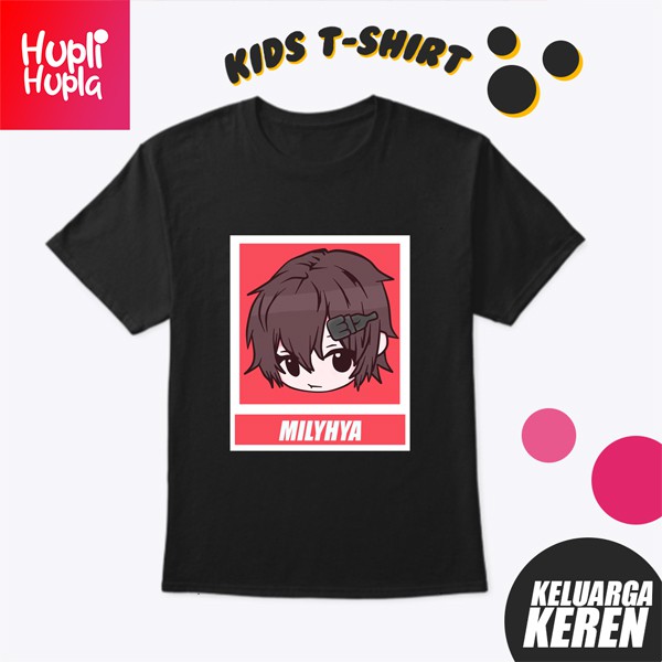 Kaos Anak Milyhya Gamer Youtuber Baju Distro Sablon Colorful Cotton Combed 30s -TP-