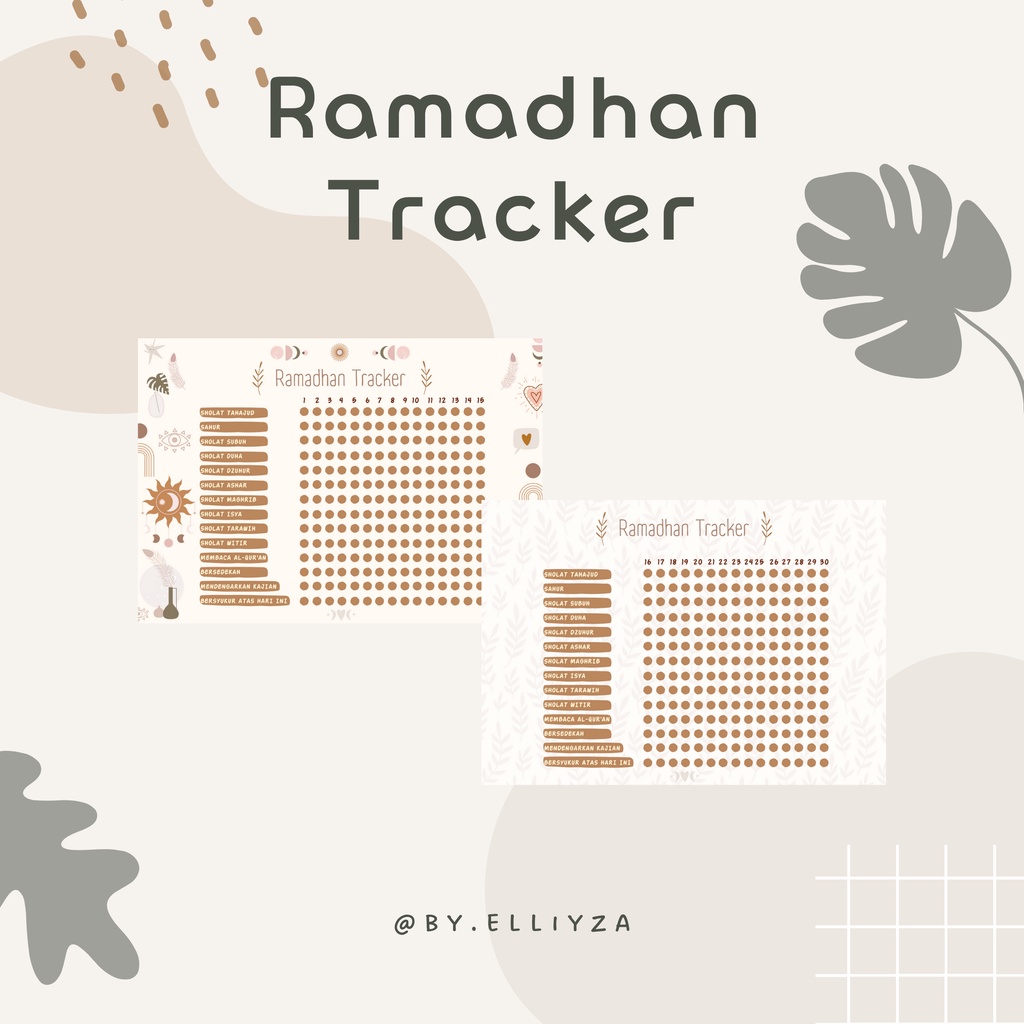 

Ramadhan Tracker | Wall Planner A5 dan A4 | Puasa | Habbit Track Ramadhan | Ramadan