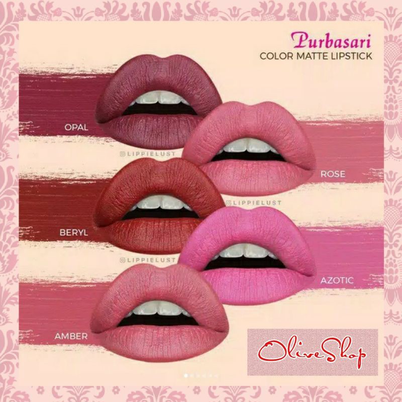 OliveShop ❤ Purbasari Lipstick Color Matte Lipstik Colour Matte