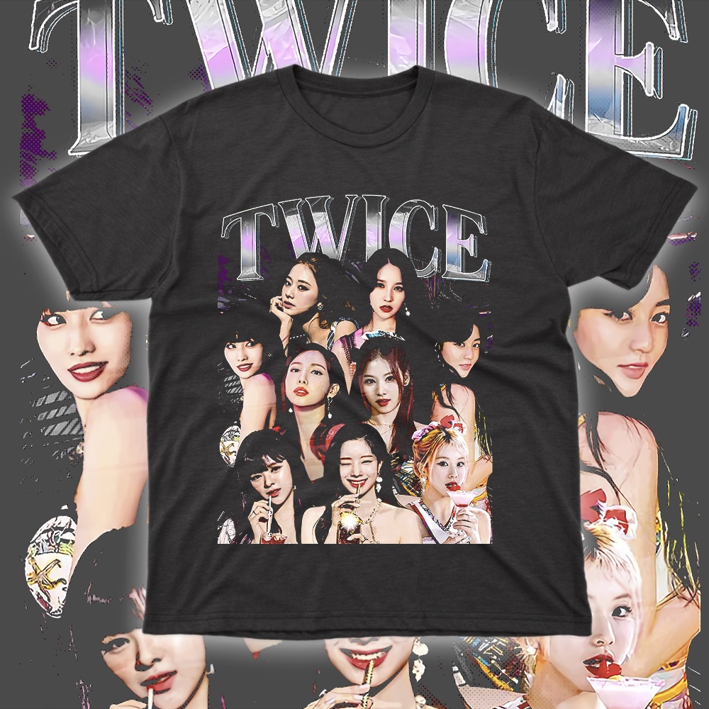 KAOS KPOP TWICE I TWICE T-SHIRT I KPOP T-SHIRT OVERSIZE - BIGSIZE - UPSIZE