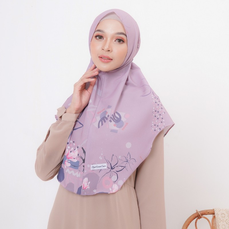 Hijabwanitacantik - Instan Baiti Magnolia | Hijab Instan | Jilbab Instan Bergo Exclusive Printing-Queen