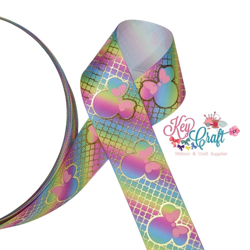 

Pita Grossgrain Hologram Gold motif Minnie Mouse size 3,8cm