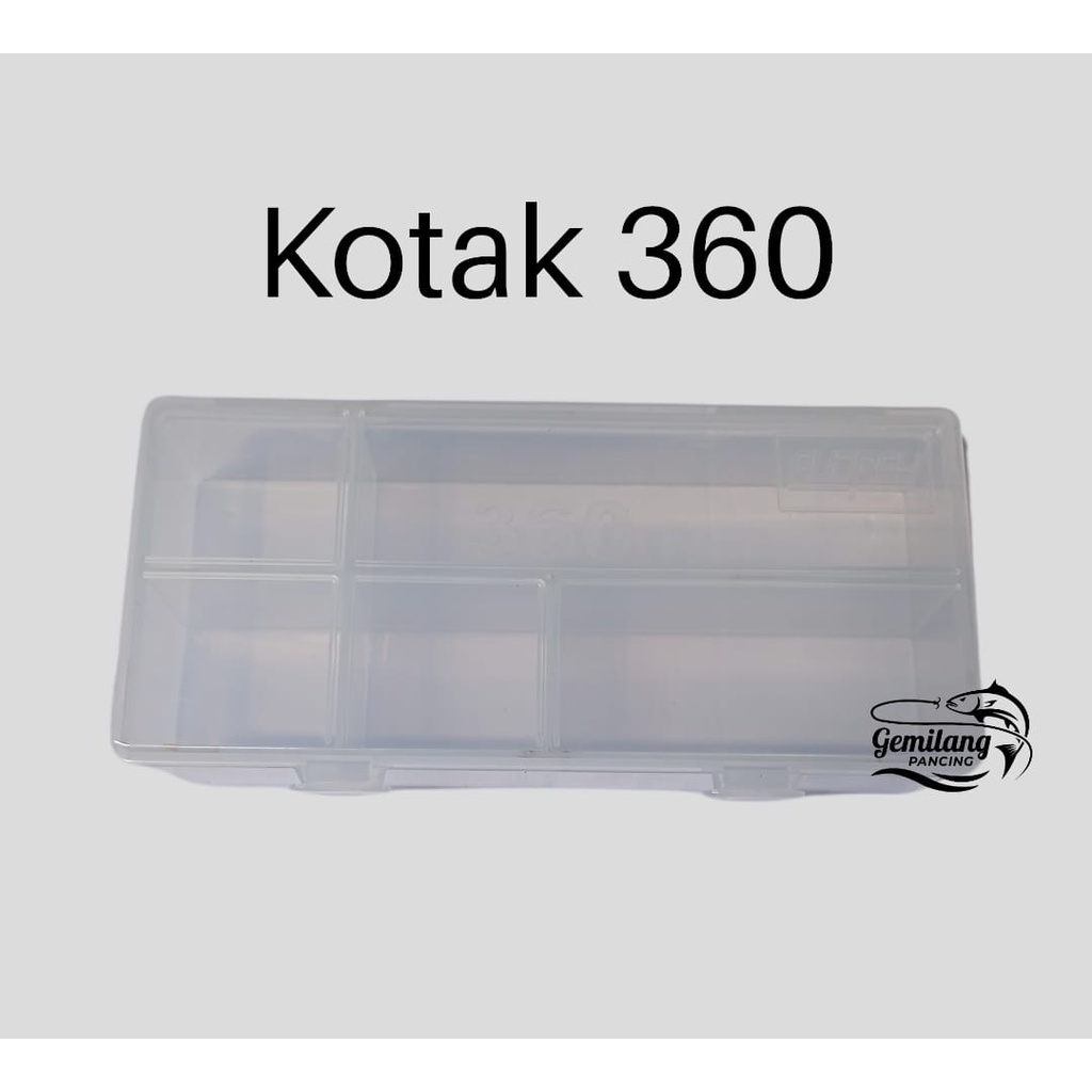 kotak pancing box kail 360 tempat kail mata pancing mini box 5 sekat serbaguna