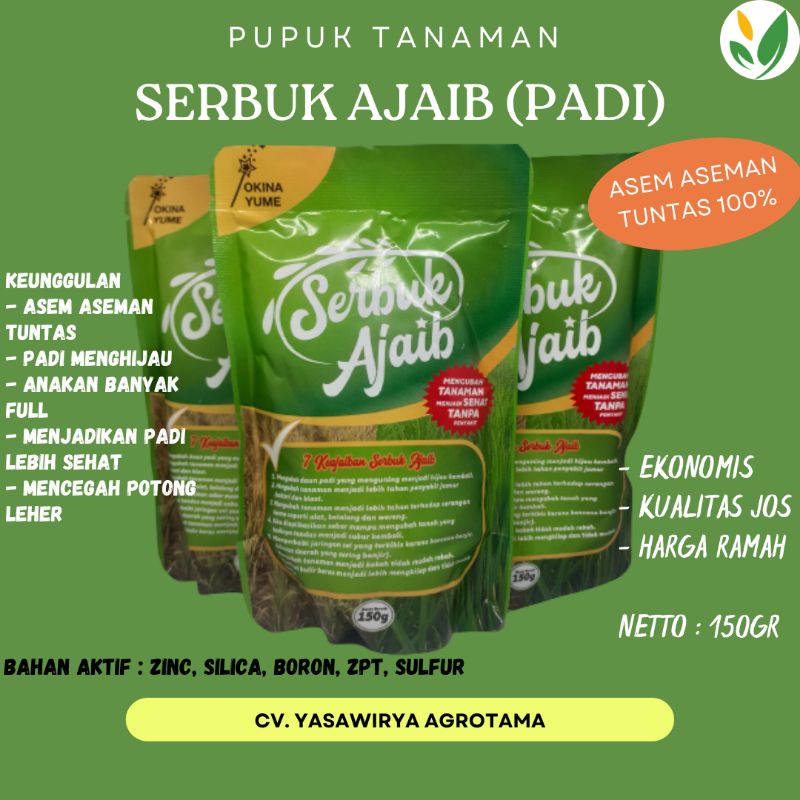 PUPUK SERBUK AJAIB / NUTRISI PADI / OBAT ASEM ASEMAN SEMBUH