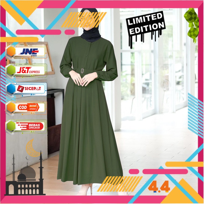 Promo Model Pakaian Baju Gamis Army Wanita Syari Terbaru 2021 Remaja Fashion Perempuan Muslim Wanita