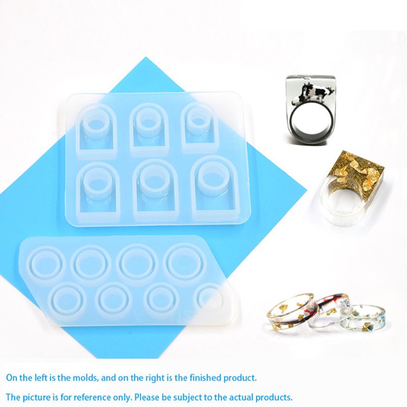 SIY  Assorted Sizes Square Ring Mold DIY Rectangular Head Ring Jewelry Making US 7-12