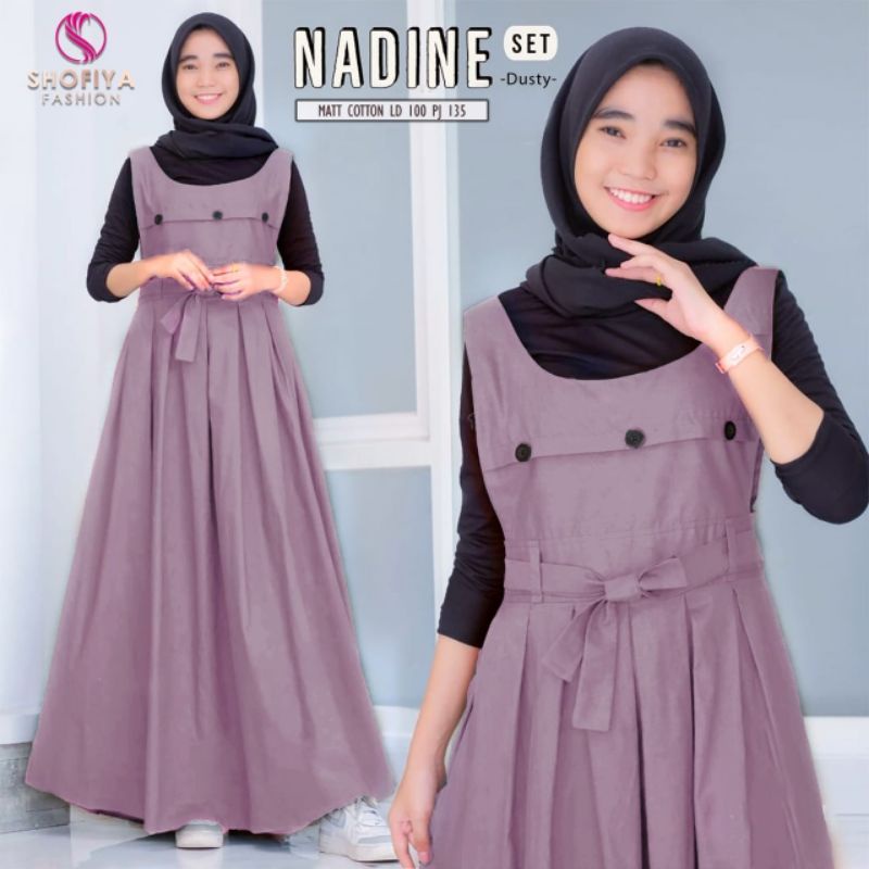 NADINE//ENZY SET POLOS (overall+iner) matt cotton ORIGINAL BY SHOFIYA