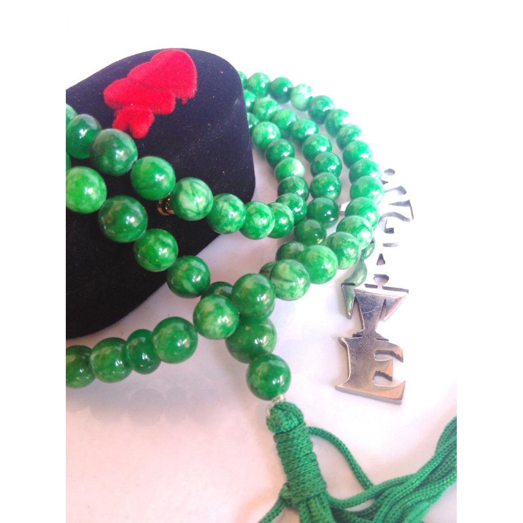 Hot Kalung Tasbih Giok Hijau ( Kalung Tasbih Terbaru Menarik Giok Green Tea )