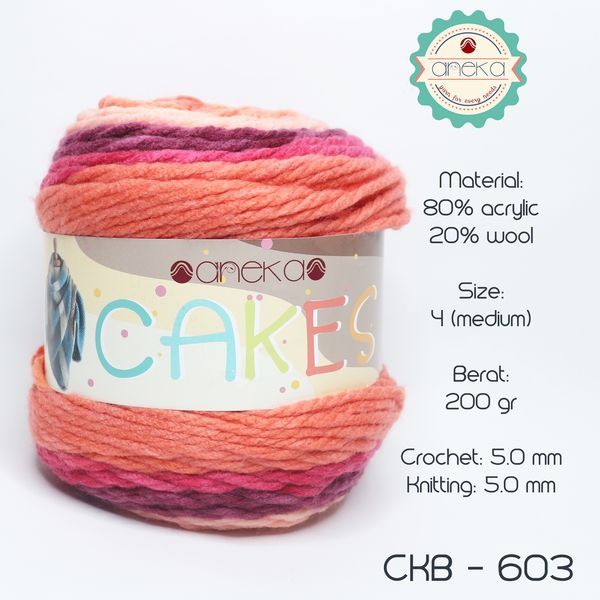 BENANG ANEKA CAKE / CAKES YARN - 603