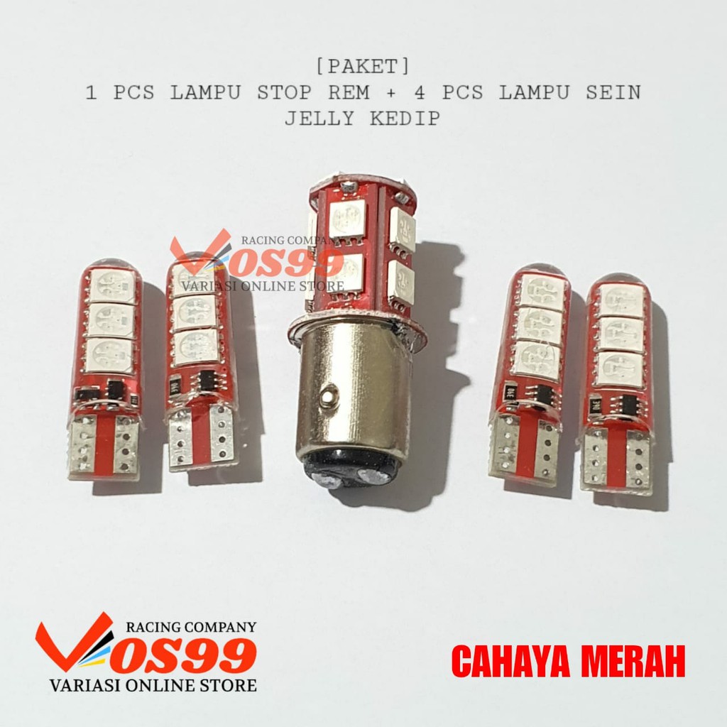 [ PAKET ] LAMPU STOP REM + 4 PCS SEN JELLY KEDIP SEIN BISA UNTUK SEMUA JENIS MOTOR