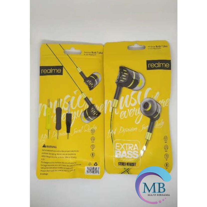 BM085 HEADSET HANDSFREE EARPHONE Hf REALME BUDS 7 PLUS EXTRA BASS realme MB2152