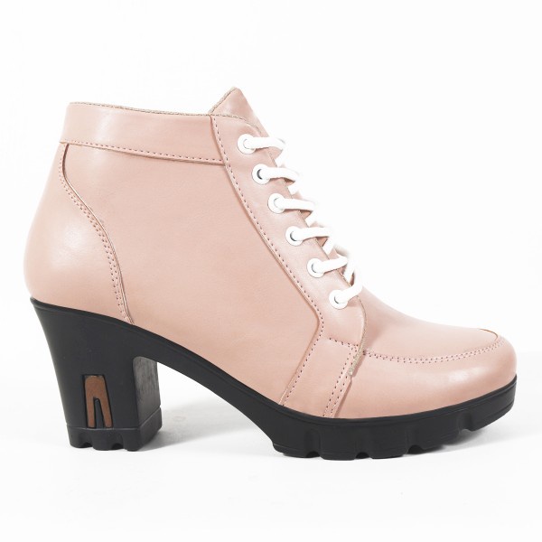 Sepatu Boot Fashion Wanita V 3361 Brand Varka Sepatu Heels Wanita Trendi Berkualitas Warna Pink