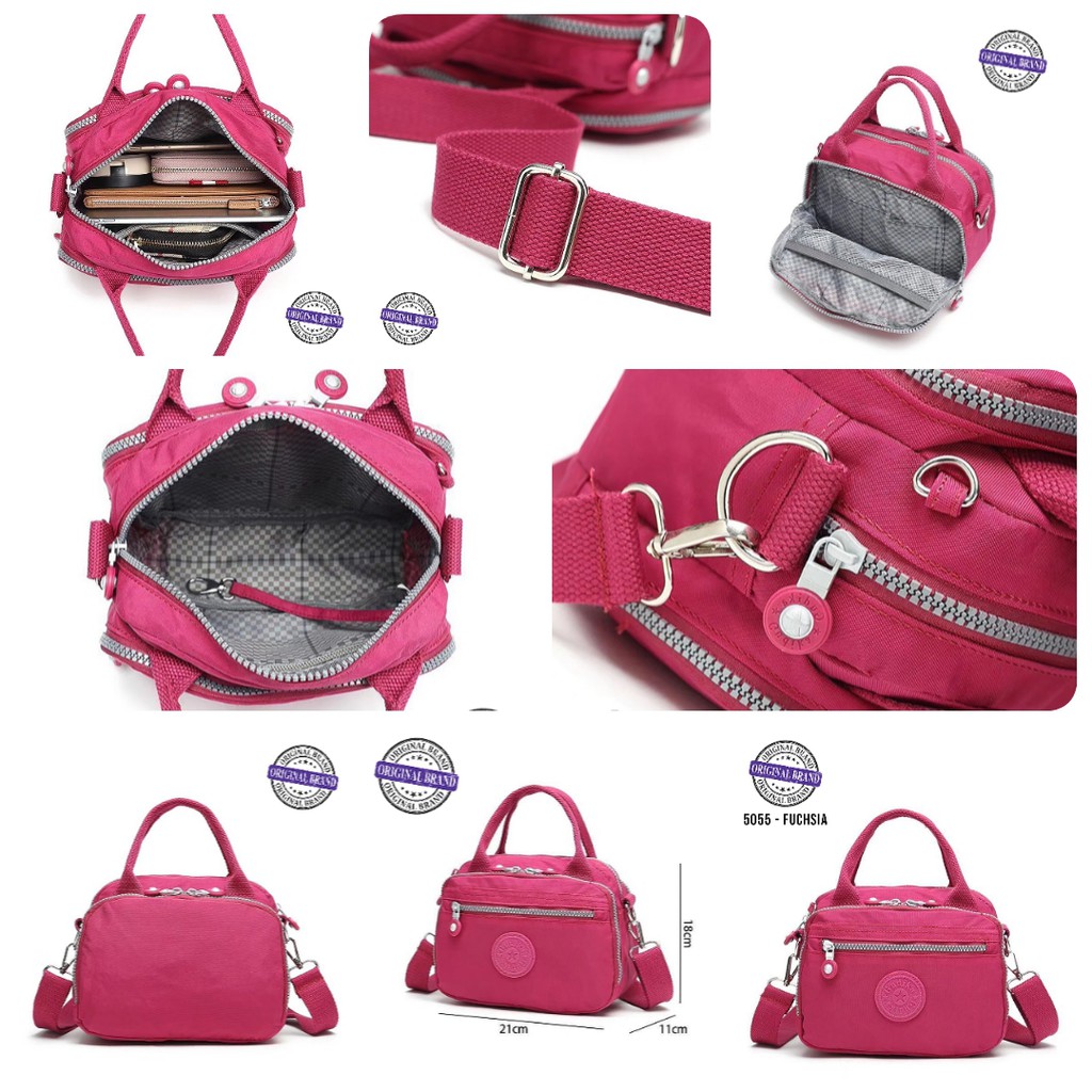 GUDIKA - Tas Selempang Wanita Kece Import Original 5055 - Tas Wanita Selempang Bahu Import Korea Kekinian Terbaru Bahan Nylon Waterproof Anti Air - slingbag - tas mini - bag - cewek - imut - fashion - branded - santai - tas - slempang - termurah - ori