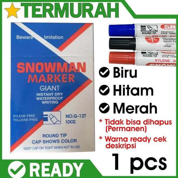 

Spidol Snowman Permanent Marker Ekonomis BG 12 / Tinta Permanen BG-12